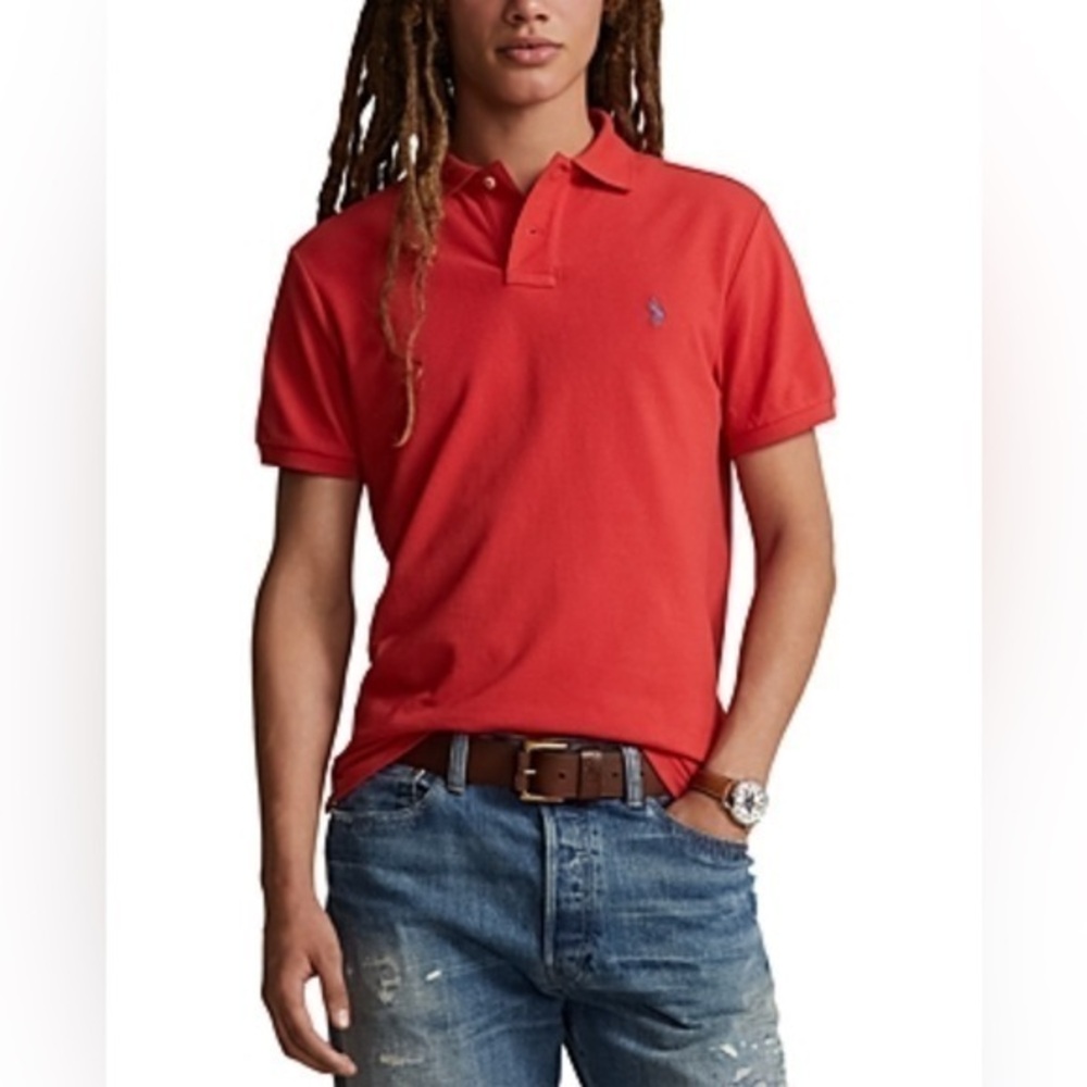 Polo By Ralph Lauren Coral Polo Style Shirt Sz.M Preppy Casual Buisness Casual